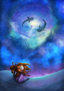 Postcard Ila Illustrations 057 - Cosmic kyte