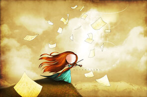 Postcard Ila Illustrations 070 - Songs to the wind