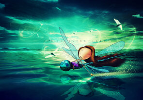 Postcard Ila Illustrations 075 - Dragonfly