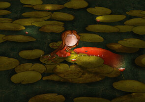 Postcard Ila Illustrations 106 - Magical pond