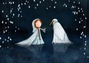 Postcard Ila Illustrations 138 - Angel bird