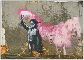 Postcard Banksy Tushita | The Migrant Child