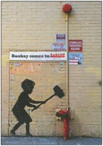 Postcard Banksy Tushita | Hammer Boy