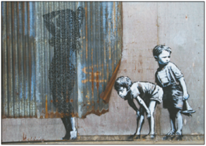 Postcard Banksy Tushita | Come on - have a look