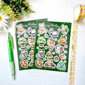 Woodland Creatures Planner Stickersheet - by Dreamchaserart