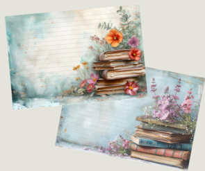 A5 Notepad Vintage Books by LNcreative