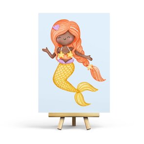 Orange Mermaid - Postcard by Penpaling Paula
