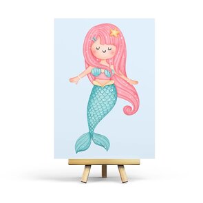 Pink Mermaid - Postcard by Penpaling Paula