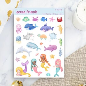 Ocean Friends - Sticker Sheet by Penpaling Paula