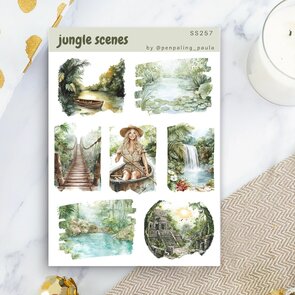 Jungle Scenes - Sticker Sheet by Penpaling Paula