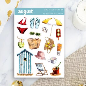 August - Sticker Sheet by Penpaling Paula