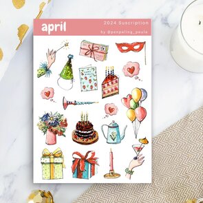 April - Sticker Sheet by Penpaling Paula