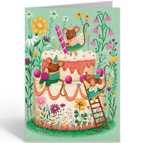 Folded Card with Envelope - Barbara Denef - Fairy Mouse Cake
