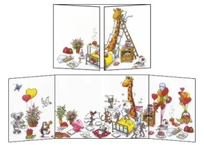 Fold Out Greeting Card with Envelope - Sophie Turrel - Get well soon 