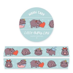 Baby Pygmy Hippo Washi Tape - Little Lefty Lou 