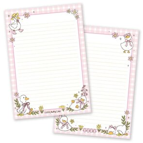 A5 Duckies with Bows Notepad - Little Lefty Lou