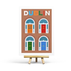 Dublin - Retro Travel Postcard by Penpaling Paula