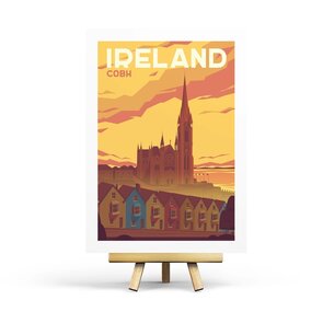 Ireland - Retro Travel Postcard by Penpaling Paula