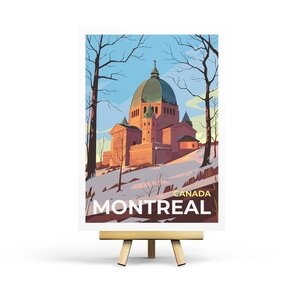 Montreal - Retro Travel Postcard by Penpaling Paula