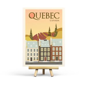 Quebec - Retro Travel Postcard by Penpaling Paula