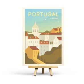 Portugal - Retro Travel Postcard by Penpaling Paula
