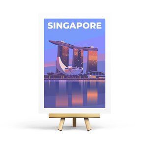 Singapore - Retro Travel Postcard by Penpaling Paula