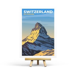 Switzerland - Retro Travel Postcard by Penpaling Paula