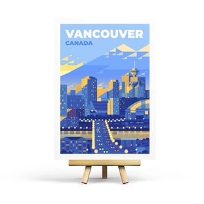 Vancouver - Retro Travel Postcard by Penpaling Paula