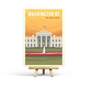 Washington DC - Retro Travel Postcard by Penpaling Paula