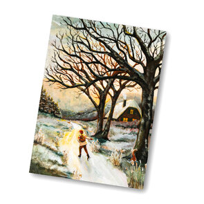 A6 Postcard from Esther Bennink - Schaatsen