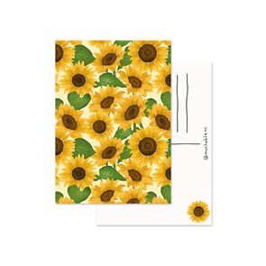 Postcard by Muchable - zonnebloemen print patroon