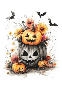 Spooktacular Halloween: Haunted Pumpkins | Postcard Fripperies