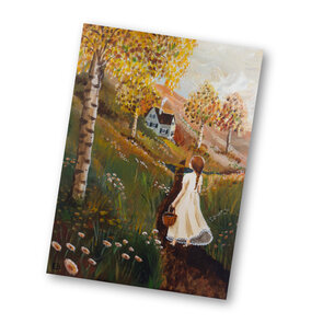 A6 Postcard from Esther Bennink - huis op de heuvel