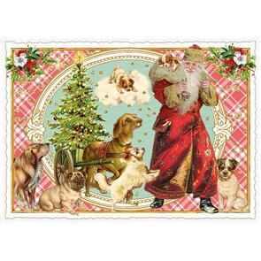 PK 1256 Tausendschön Postcard - Santa with Dogs