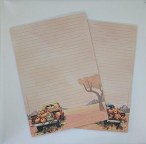 A4 Notepad Pumpkin Car - by StationeryParlor