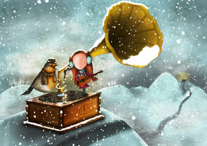 Postcard Ila Illustrations 099 - White serenade