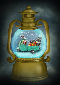 Postcard Ila Illustrations 091 - Lantern