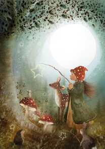 Postcard Bijdehansje | Bright Light Night