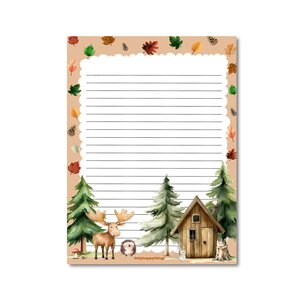 A5 Cabin in the woods Notepad - Double Sided - by Only Happy Things