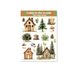 A6 Stickersheet Cabin in the woods - Only Happy Things