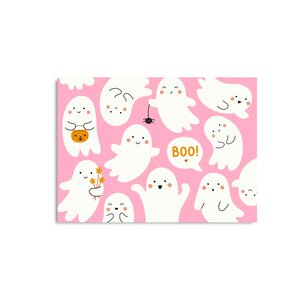 Postcard Only Happy Things | Pink ghosts