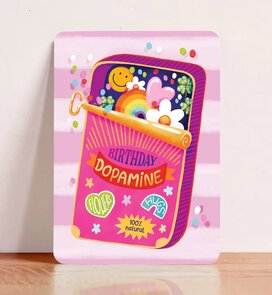 Postcard Birthday Dopamine - Aniet Illustration