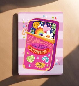 Postcard Daily Dose Dopamine - Aniet Illustration