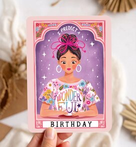 Postcard I Predict a Wonderful Birthday - Aniet Illustration
