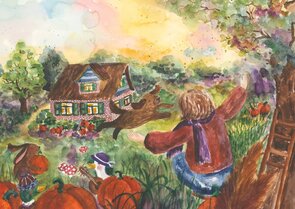 Postcard Romyillustrations - Herfstknuffels