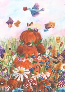Postcard Romyillustrations - Pumpkin Party