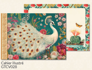 Illustrated notebook Gwenaëlle Trolez Créations - White Peacock