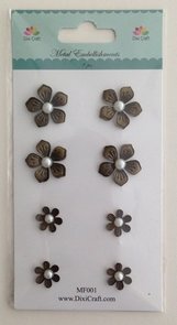 Dixi Craft Metal flower charms | Metal Embellishments