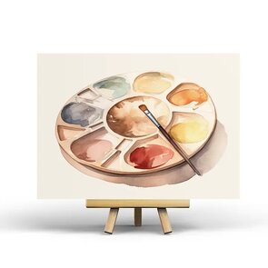 Paint Palette Postcard by Penpaling Paula