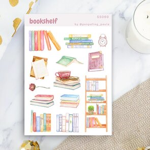 Bookshelf - Sticker Sheet by Penpaling Paula